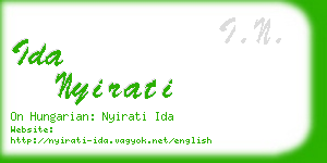 ida nyirati business card